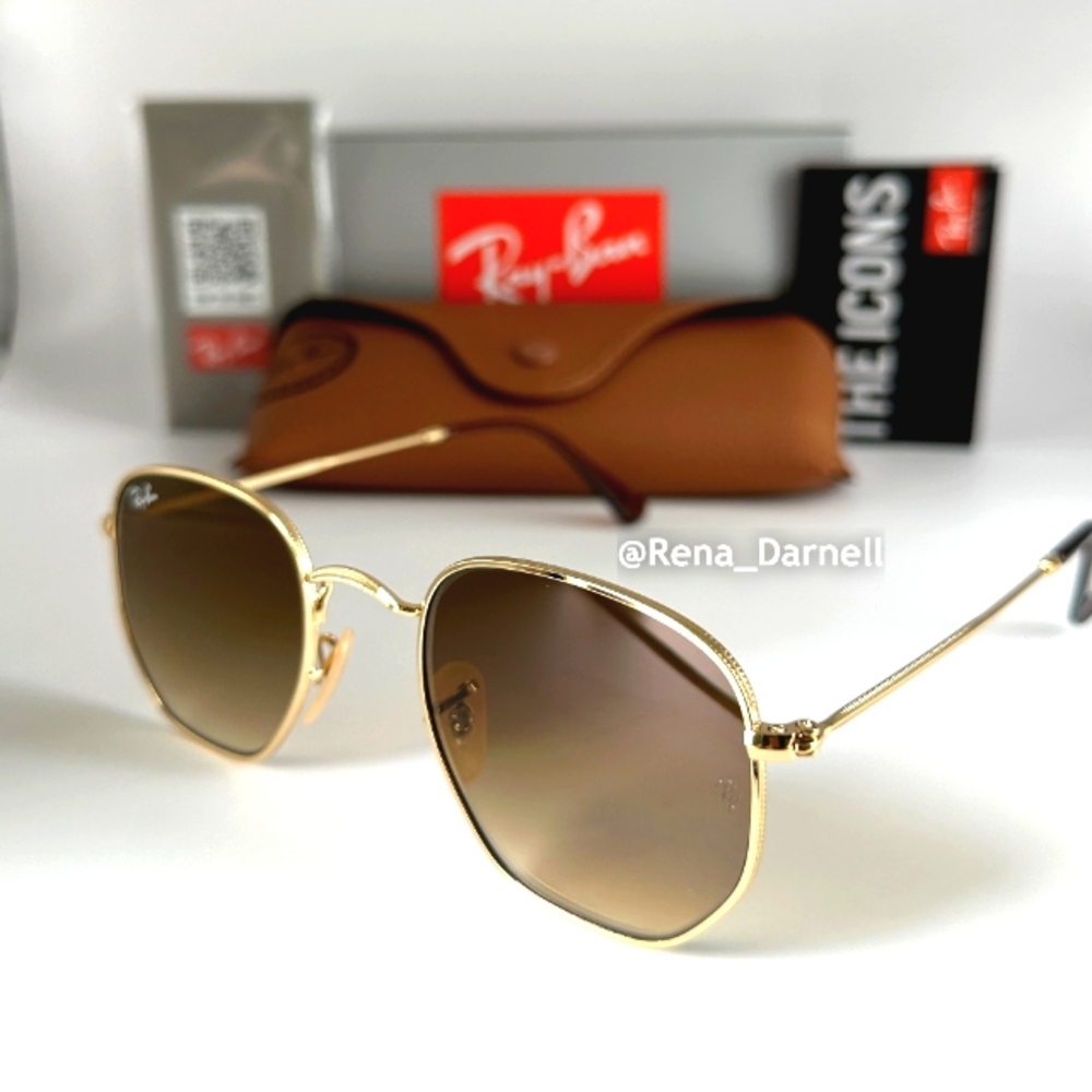 RayBan Hexagonal RB3548N Gradient Brown New - Picture 5 of 16